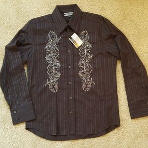 Womens button down western dress shirt